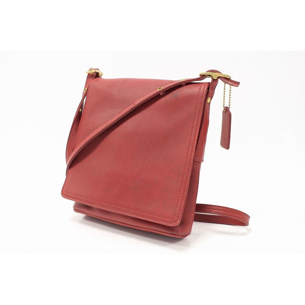 Coach Legacy Studio Flap Bag Red Leather Crossbody Vintage 9821 Made in USA